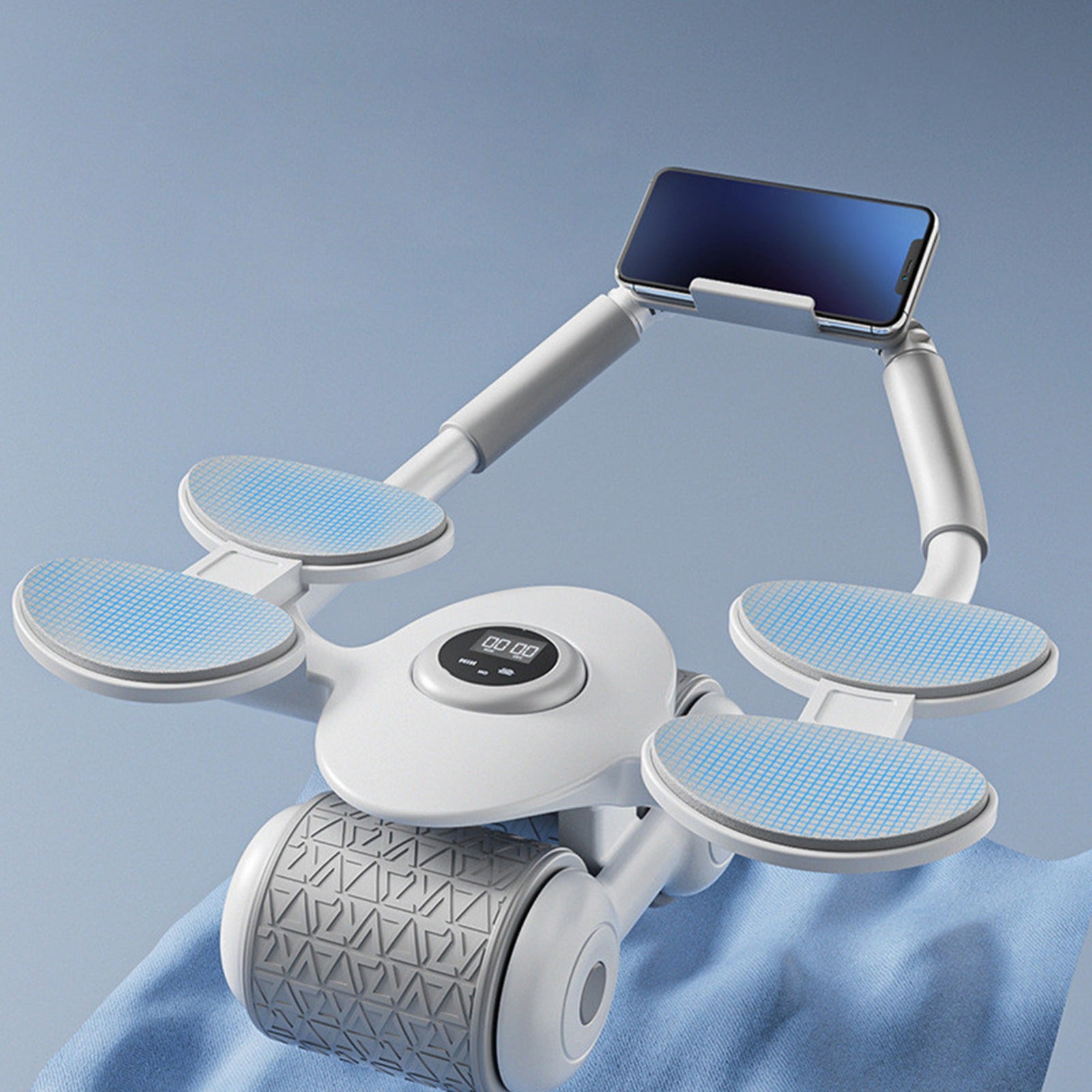 rodillo abdominal con soporte para codo y rebote